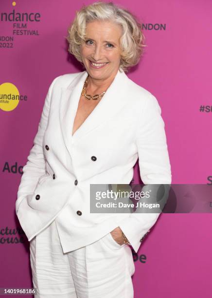 Emma Thompson attends the "Good Luck to You, Leo Grande" Premiere - Sundance Film Festival: London at Picturehouse Central on June 09, 2022 in...