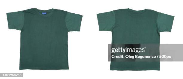 high angle view of t-shirt on white background,moldova - blank t shirt model stock pictures, royalty-free photos & images