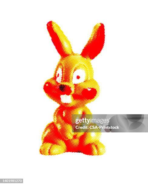 wide eyed rabbit - hare isolated stock illustrations