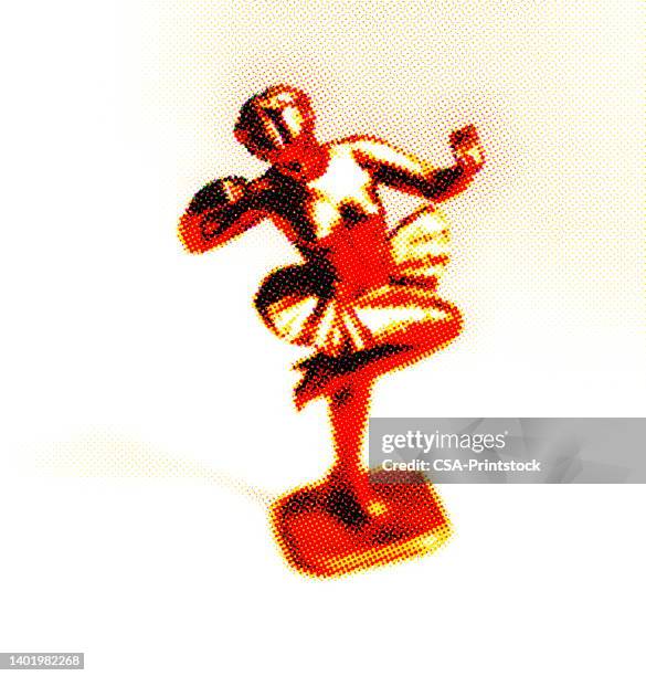 gold ballerina - burlesque stock illustrations