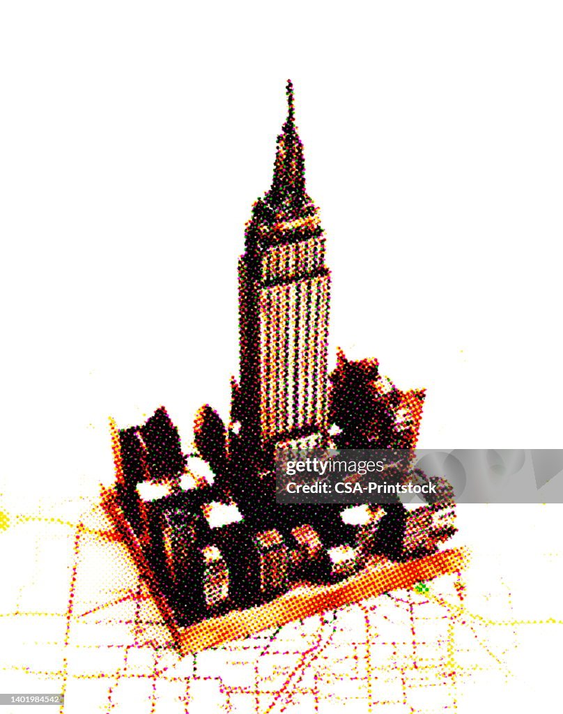 Group of Buildings on Map