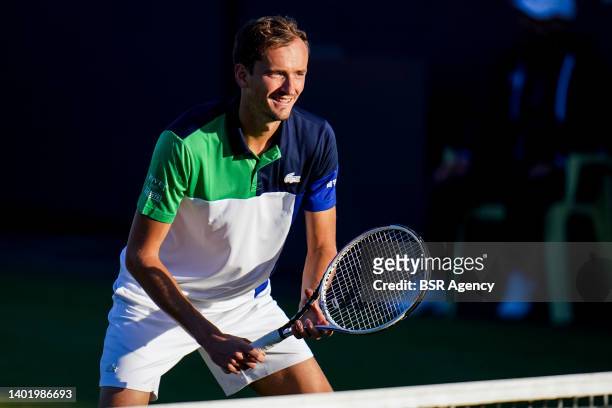 Daniil Medvedev of Russia during the Men's Doubles First Round match with Tallon Griekspoor of the Netherlands against Robin Haase of the Netherlands...