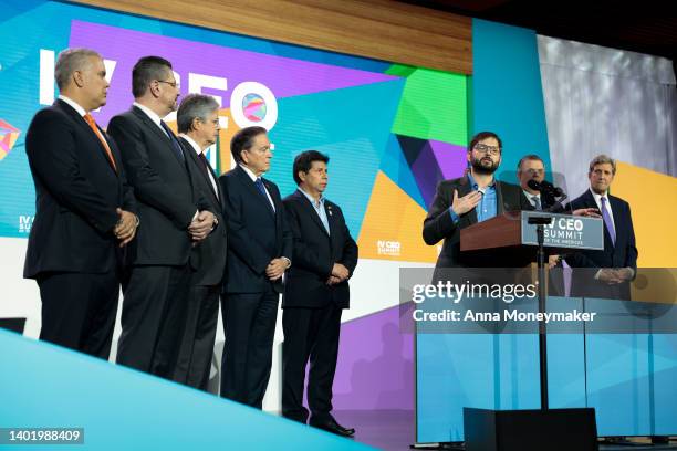 President Iván Duque Márquez of Colombia, President Rodrigo Chaves Robles of Costa Rica, President Guillermo Lasso of Ecuador, President Laurentino...