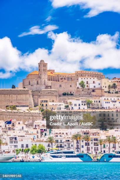 eivissa, old town and marina, ibiza, spain - ibiza town stock pictures, royalty-free photos & images