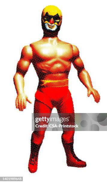 ilustrações de stock, clip art, desenhos animados e ícones de mexican wrestler - luta livre mexicana