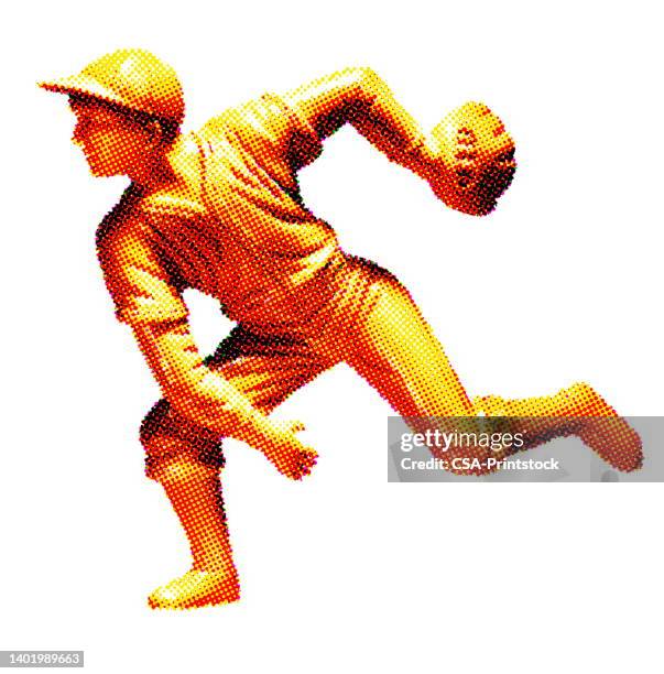 beige baseball pitcher throwing ball - baseball cap white background stock illustrations
