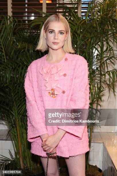 Lucy Boynton, wearing CHANEL, attends as CHANEL hosts THROUGH HER LENS 2022 Tribeca Film Festival Women's Filmmaker Luncheon at the Odeon on June 9,...