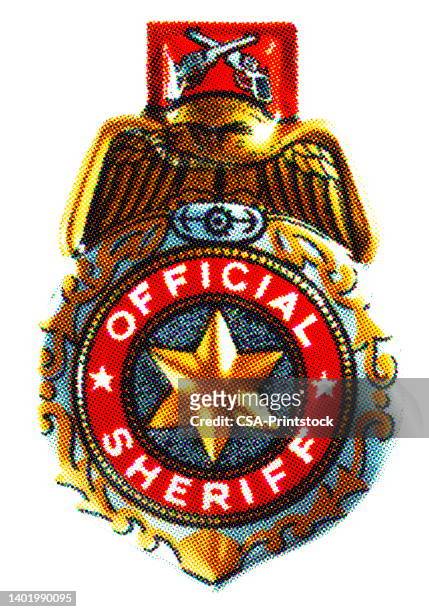 sheriff badge - police badge stock illustrations