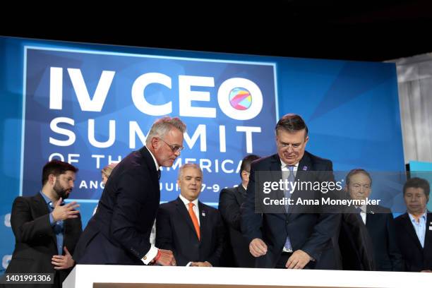 Mexican Secretary of Foreign Affairs Marcelo Ebrard participates in signing the International Coalition to Connect Marine Protected Areas at the CEO...