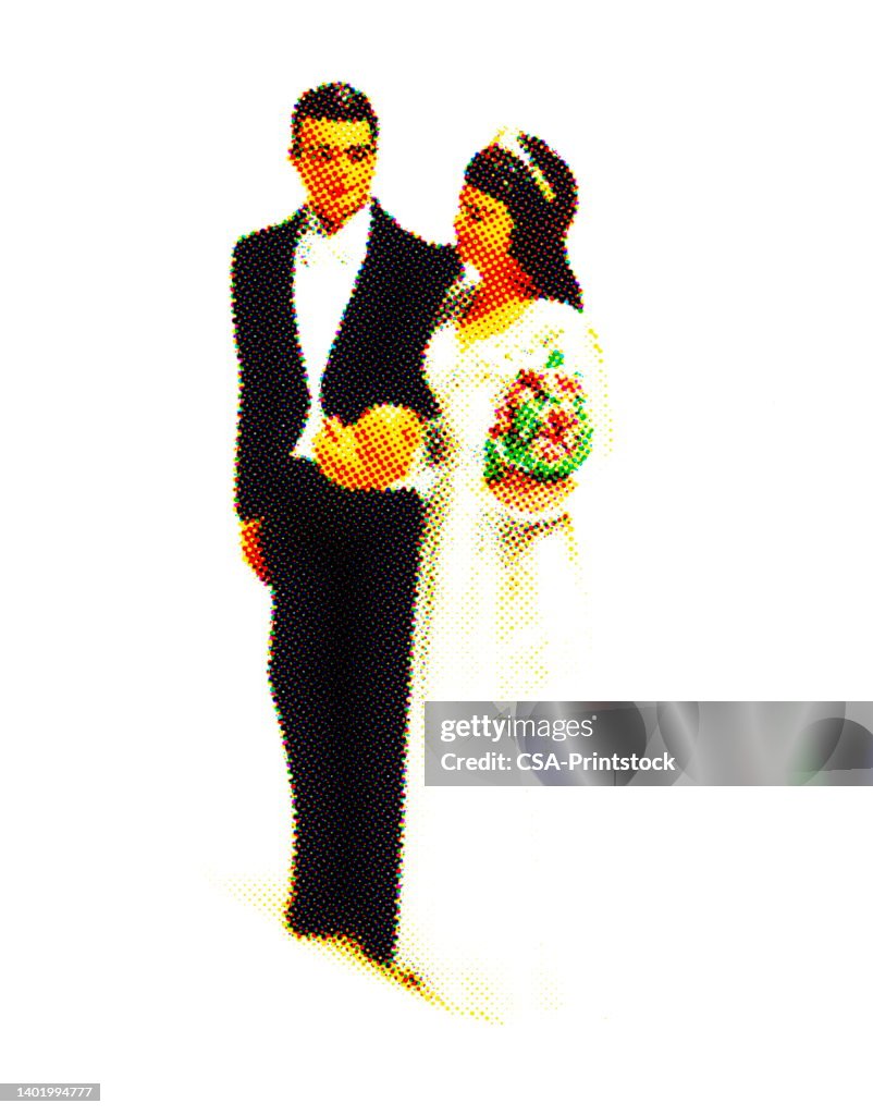 Figurine of a Wedding Couple Cake Topper