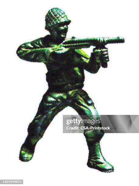 ilustrações de stock, clip art, desenhos animados e ícones de plastic toy soldier - arma de brinquedo