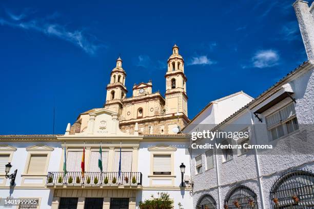 village of olvera - cádiz, spain - poble espanyol stockfoto's en -beelden