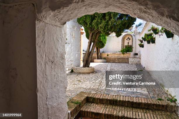 cemetery of olvera - province of cádiz, spain - poble espanyol stock pictures, royalty-free photos & images