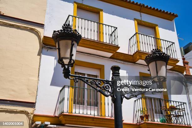 village of olvera - province of cádiz, spain - poble espanyol stockfoto's en -beelden