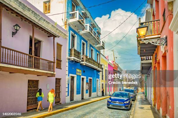 san juan puerto rico old town - viejo san juan stock pictures, royalty-free photos & images