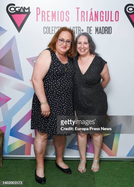 The president of COGAM, Carmen Garcia de Merlo , poses at the photocall of the Triangulo 2022 Awards Gala, presented by the LGTB collective of...