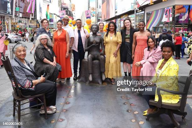 Guests including Alison Saar, Julia Jordan, Lynn Nottage, Ruben Santiago-Hudson, Lucy Moss, Christina Anderson, Taye Hansberry, and LaChanze attend...