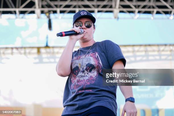 Lily Rose performs on the Chevy Vibe Stage during Day 1 of CMA Fest 2022 on June 09, 2022 in Nashville, Tennessee.