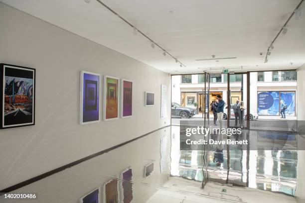 View of the inaugural opening of The NFT Gallery on June 09, 2022 in London, England.
