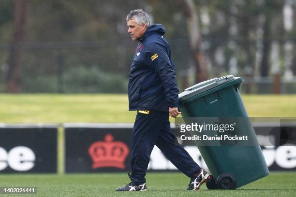 Demons assistant coach Mark Williams is seen during a Melbourne Demons AFL training session at Casey Fields on June 10, 2022 in Melbourne, Australia.