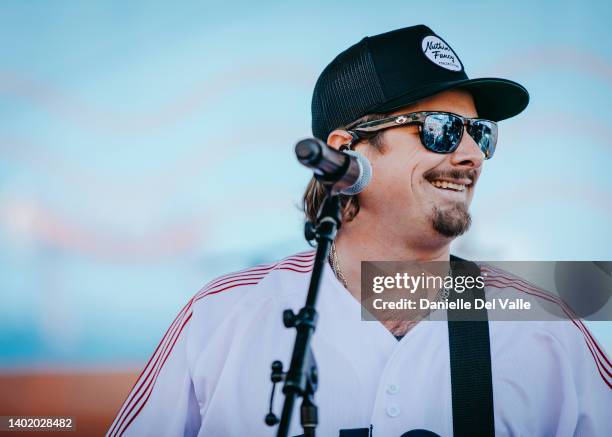 Performs onstage for day one of CMA Fest 2022 at Chevy Riverfront Stage in Riverfront Park on June 09, 2022 in Nashville, Tennessee.