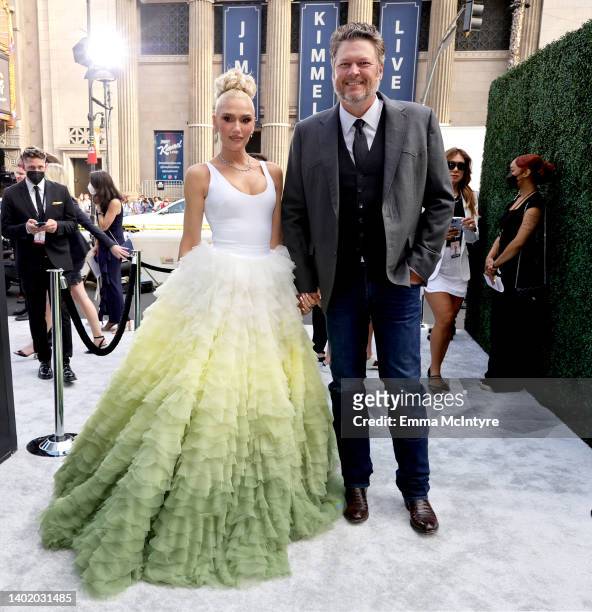 Gwen Stefani and Blake Shelton attend the 48th Annual AFI Life Achievement Award Honoring Julie Andrews at Dolby Theatre on June 09, 2022 in...