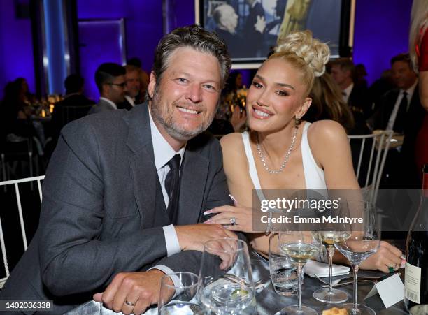 Blake Shelton and Gwen Stefani attend the 48th Annual AFI Life Achievement Award Honoring Julie Andrews at Dolby Theatre on June 09, 2022 in...