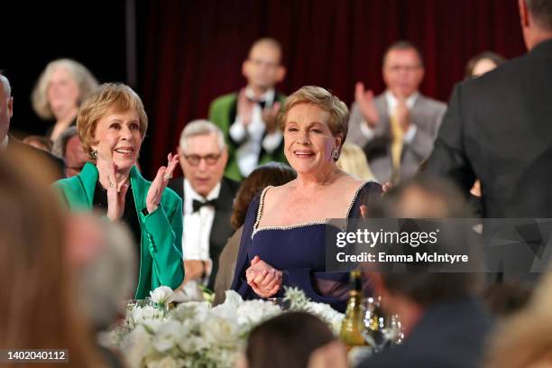 Carol Burnett and honoree Julie Andrews attend the 48th Annual AFI Life Achievement Award Honoring Julie Andrews at Dolby Theatre on June 09, 2022 in...