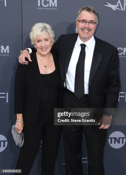 Holly Rice, Vince Gilligan arrives at the 48th AFI Life Achievement Award Gala Tribute Celebrating Julie Andrews at Dolby Theatre on June 09, 2022 in...