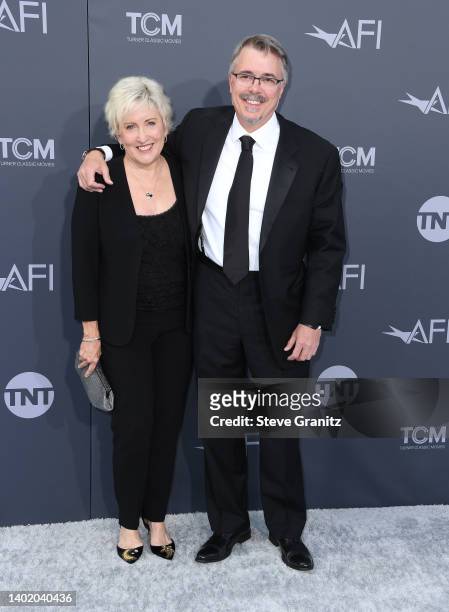 Holly Rice, Vince Gilligan arrives at the 48th AFI Life Achievement Award Gala Tribute Celebrating Julie Andrews at Dolby Theatre on June 09, 2022 in...
