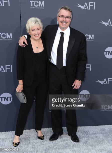 Holly Rice, Vince Gilligan arrives at the 48th AFI Life Achievement Award Gala Tribute Celebrating Julie Andrews at Dolby Theatre on June 09, 2022 in...