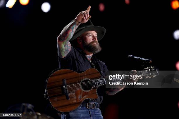 Zac Brown of Zac Brown Band performs during day 1 of CMA Fest 2022 at Nissan Stadium on June 09, 2022 in Nashville, Tennessee.