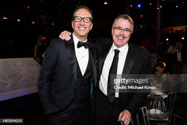 Charlie Collier and Vince Gilligan attend the 48th AFI Life Achievement Award Gala Tribute celebrating Julie Andrews at Dolby Theatre on June 09,...