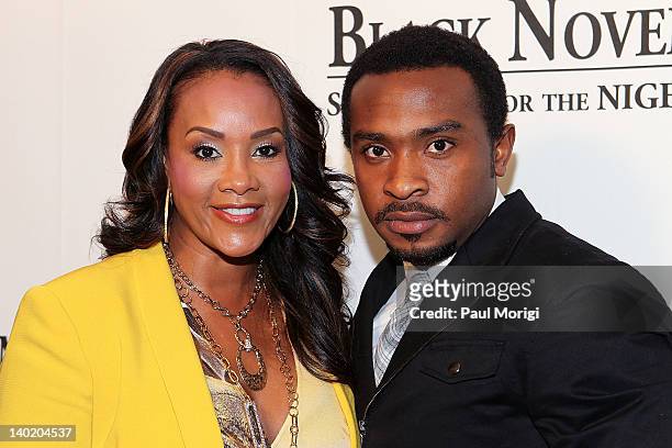 Actress Vivica A. Fox and Enyinna Nwigwe attend the "Black November" film screening at The Library of Congress on February 29, 2012 in Washington, DC.