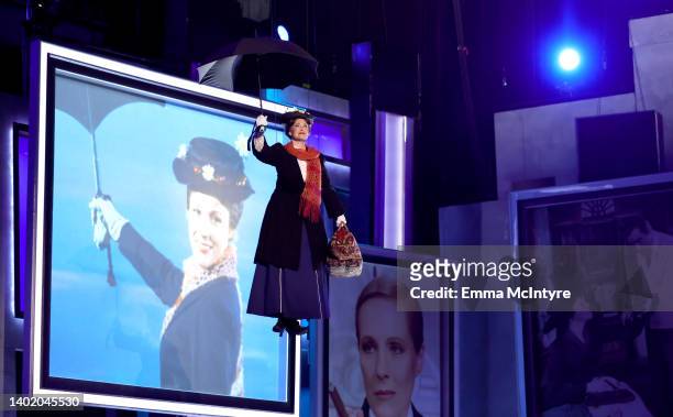 Brandi Burkhardt as Mary Poppins performs during the 48th Annual AFI Life Achievement Award Honoring Julie Andrews at Dolby Theatre on June 09, 2022...