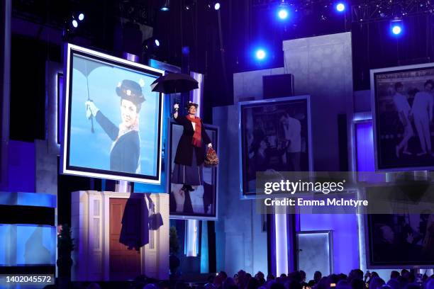 Brandi Burkhardt as Mary Poppins performs during the 48th Annual AFI Life Achievement Award Honoring Julie Andrews at Dolby Theatre on June 09, 2022...