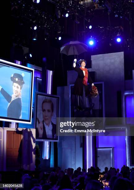 Brandi Burkhardt as Mary Poppins performs during the 48th Annual AFI Life Achievement Award Honoring Julie Andrews at Dolby Theatre on June 09, 2022...