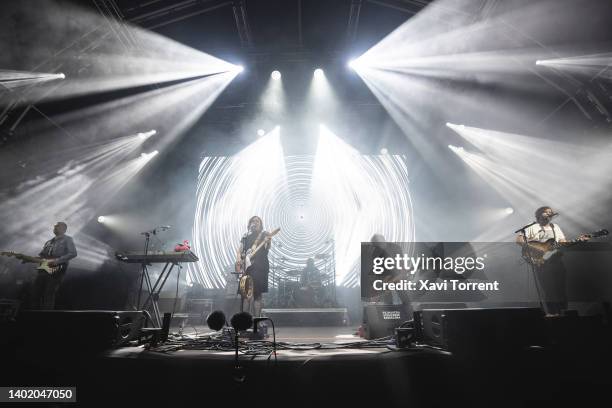 Slowdive performs in concert during Primavera Sound Festival on June 09, 2022 in Barcelona, Spain.