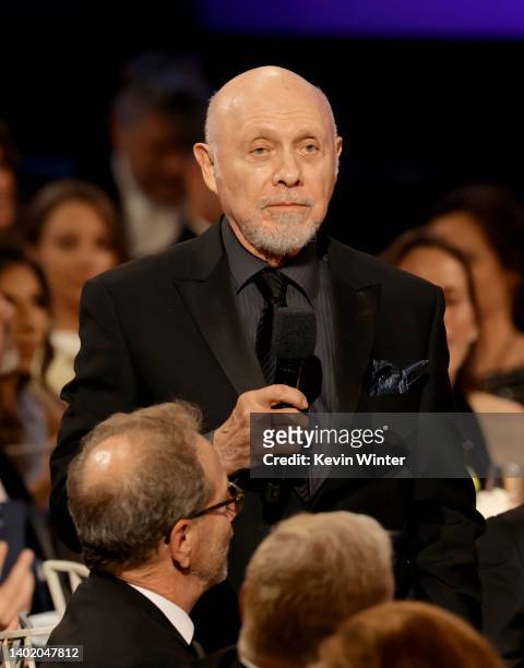 Hector Elizondo speaks during the 48th Annual AFI Life Achievement Award Honoring Julie Andrews at Dolby Theatre on June 09, 2022 in Hollywood,...