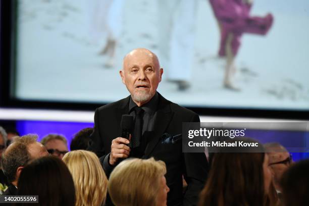 Hector Elizondo speaks during the 48th AFI Life Achievement Award Gala Tribute celebrating Julie Andrews at Dolby Theatre on June 09, 2022 in...