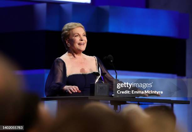 Honoree Julie Andrews accepts the AFI Life Achievement Award onstage during the 48th Annual AFI Life Achievement Award Honoring Julie Andrews at...