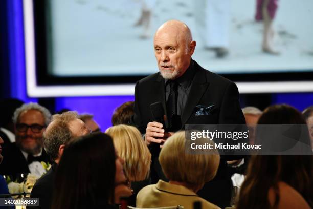 Hector Elizondo speaks during the 48th AFI Life Achievement Award Gala Tribute celebrating Julie Andrews at Dolby Theatre on June 09, 2022 in...