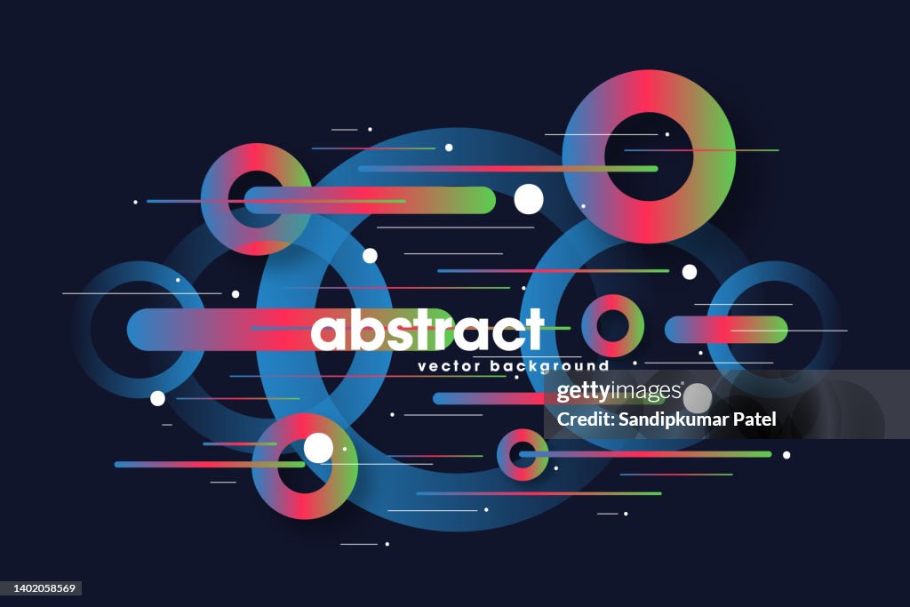 Abstrakter Hintergrund mit dynamischer Linearität und Kreis