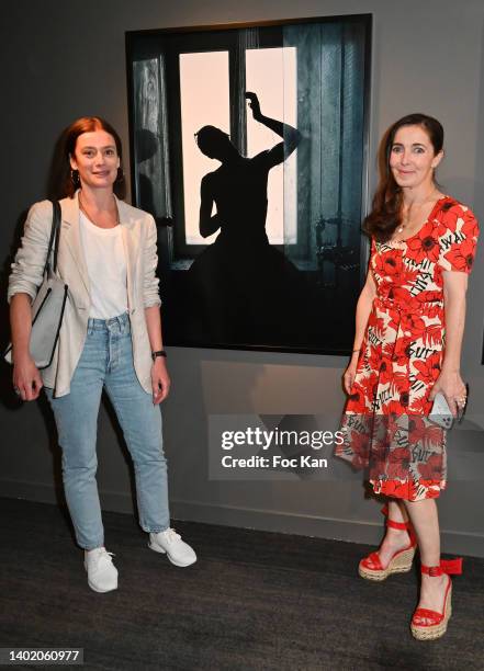 Dancer Aurelie Dupont and photographer Ann Ray attend "Les Yeux Fermés" Ann Ray Exhibition Preview at Galerie Pierre-Alain Challier on June 09, 2022...