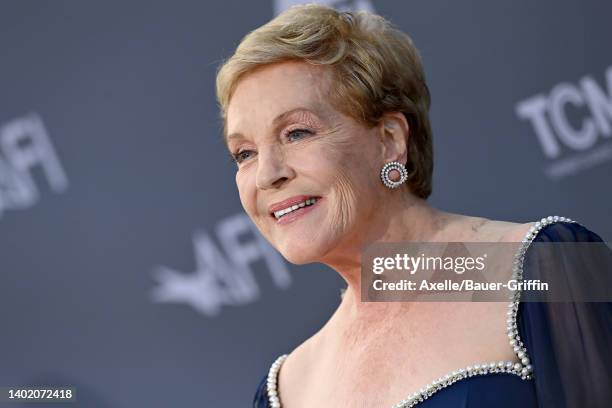 Julie Andrews attends the 48th AFI Life Achievement Award Gala Tribute celebrating Julie Andrews at Dolby Theatre on June 09, 2022 in Hollywood,...