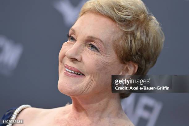 Julie Andrews attends the 48th AFI Life Achievement Award Gala Tribute celebrating Julie Andrews at Dolby Theatre on June 09, 2022 in Hollywood,...