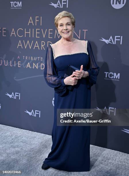 Julie Andrews attends the 48th AFI Life Achievement Award Gala Tribute celebrating Julie Andrews at Dolby Theatre on June 09, 2022 in Hollywood,...
