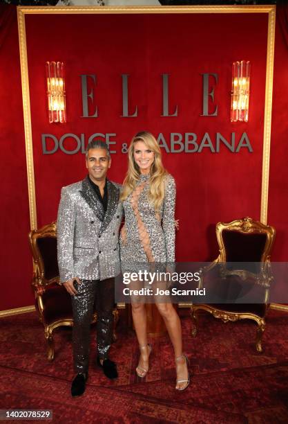 Sanjay Hathiramani and Heidi Klum attend ELLE Women in Music Celebrates Doja Cat presented by Dolce & Gabbana at Olivetta on June 09, 2022 in West...