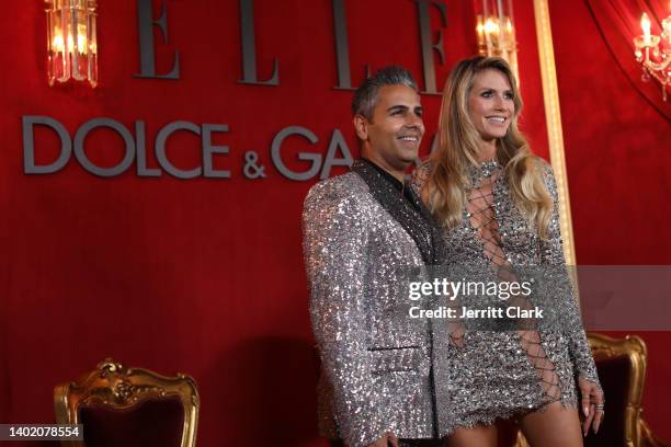 Sanjay Hathiramani and Heidi Klum attend ELLE Women in Music Celebrates Doja Cat presented by Dolce & Gabbana at Olivetta on June 09, 2022 in West...