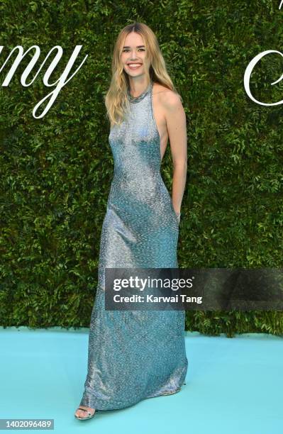 Gabriella Brooks attends the Tiffany & Co. "Vision & Virtuosity" Brand Exhibition Opening Gala at Saatchi Gallery on June 09, 2022 in London, England.